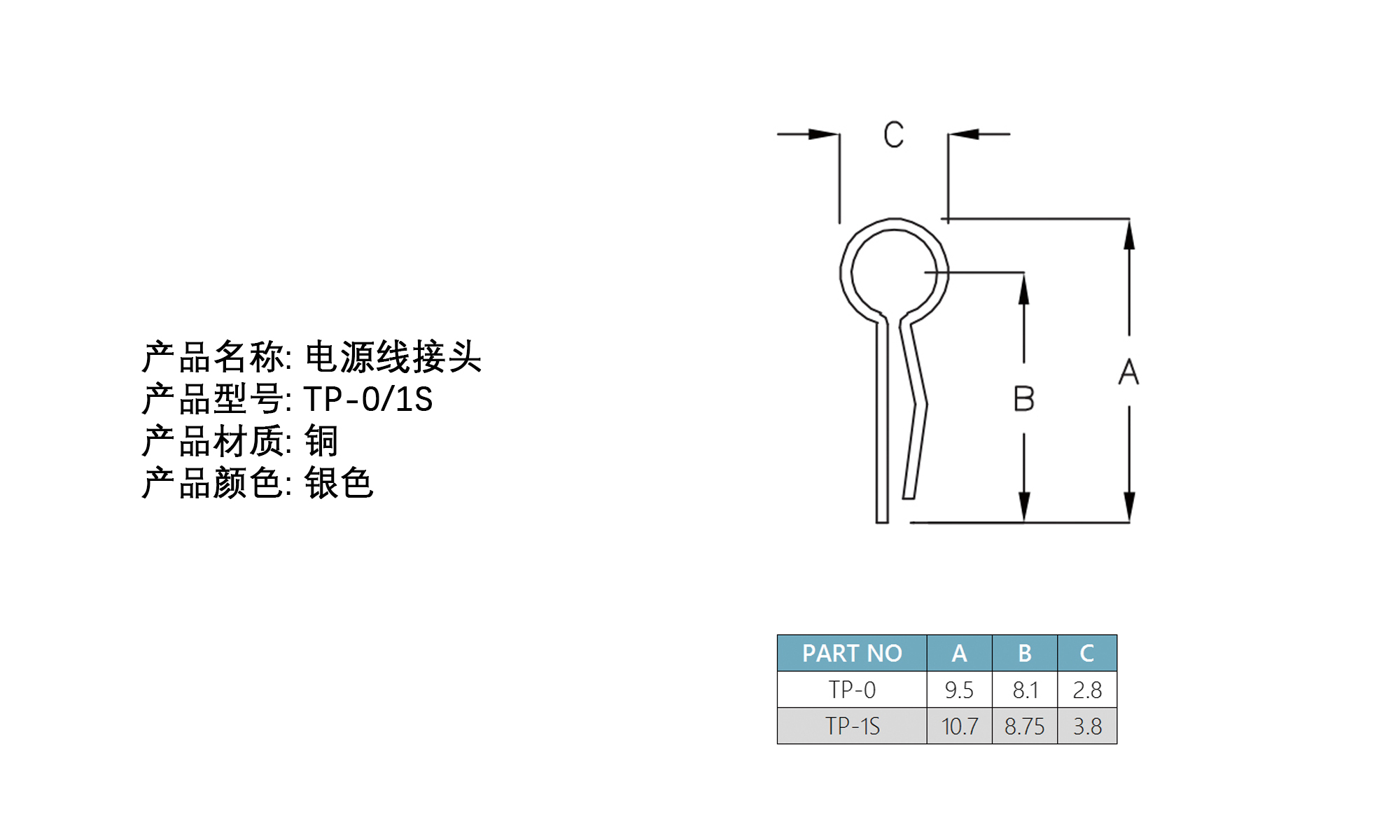 配线器材 电源线接头 TP-0